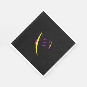 Serviettes Jetables Chaussons de football violet/or jaune/noir