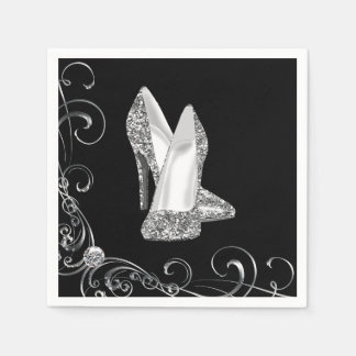 Serviettes Jetables Chaussures à talon haute Parties scintillant pour 