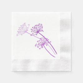 Serviettes Jetables chervil mariage / vaches persil pourpre papier ser