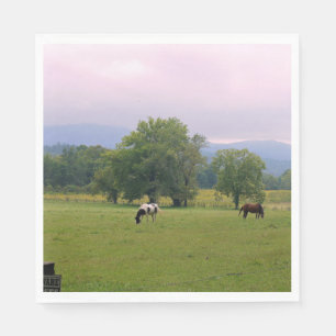 Serviettes Jetables Chevaux sauvages de crique de Cades