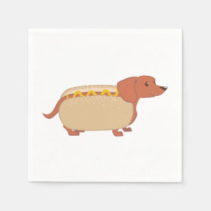 Serviettes Jetables Chien de hot dog