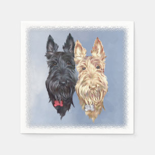 Serviettes Jetables Chiens Scottie