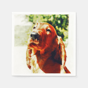 Serviettes Jetables Chiot précieux de poseur irlandais