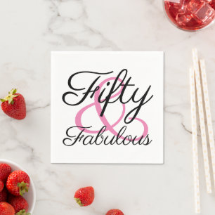 Serviettes Jetables Cinquante ans et Incroyable Fête d'anniversaire 50