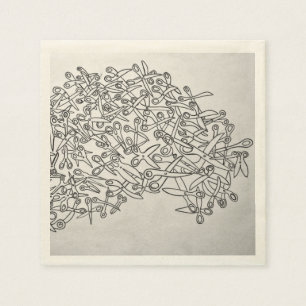 Serviettes Jetables ciseaux noir et blanc serviette