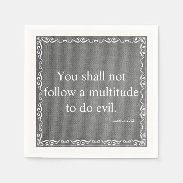 Serviettes Jetables Citation de la Bible de l'Ancien Testament - Exode (Devant)