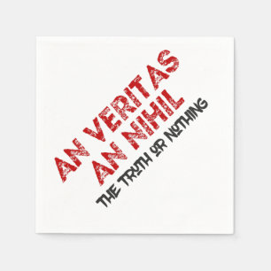 Serviettes Jetables Citation de vérité latine