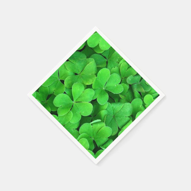 Serviettes Jetables Clover irlandais (Coin)