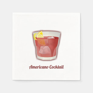 Serviettes Jetables cocktail Americano