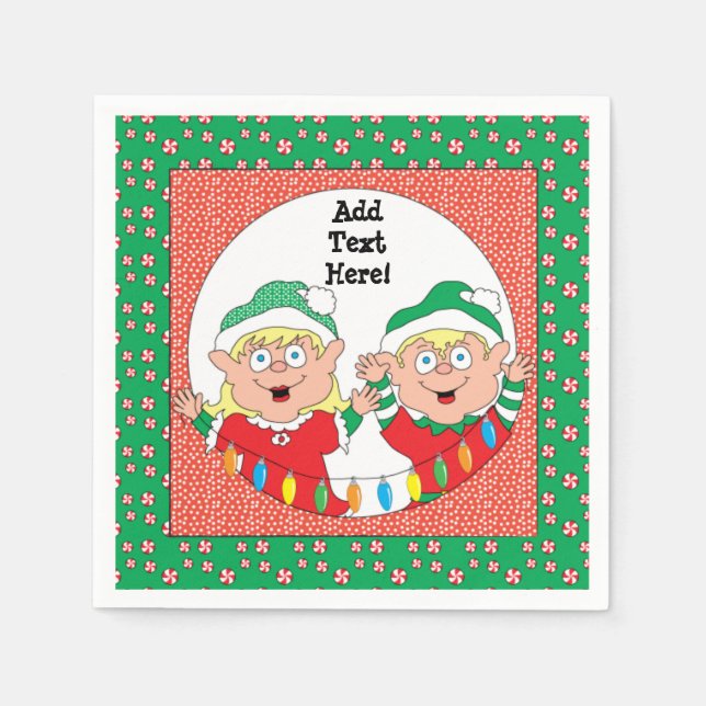 Serviettes Jetables Cocktail de Noël Napkin (Devant)