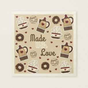 Serviettes Jetables Coffee Pot and Cup