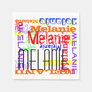 Serviettes Jetables Collage nommé fait sur commande personnalisé