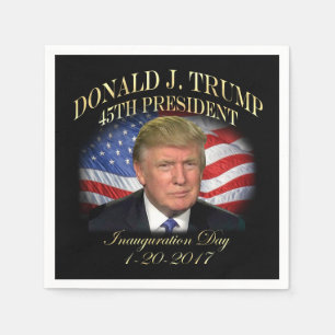 Serviettes Jetables Commémoration de l'investiture du président Donald