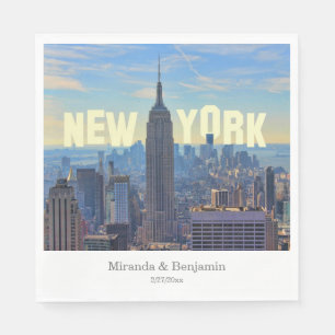 Serviettes Jetables Commerce mondial d'Empire State Building d'horizon