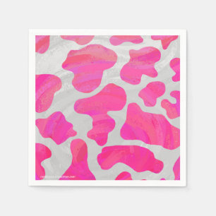 Serviettes Jetables Copie de rose indien de vache et blanche