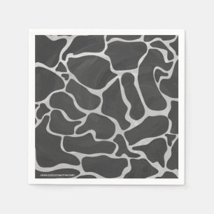 Serviettes Jetables Copie noire et gris-clair de girafe