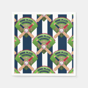 Serviettes Jetables Coups De Baseball, Nous Avons Été Mariés 3 PAPIERS