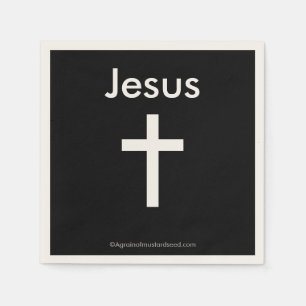 Serviettes Jetables Croix du Symbole chrétien Jésus