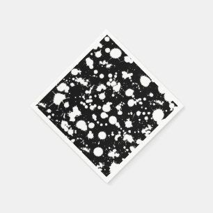 Serviettes Jetables Customisez cet art noir et blanc de peinture