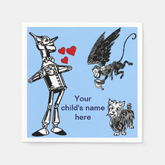 Serviettes Jetables Customisez-le : Wizard of Oz, Tin Man, Toto Monkey