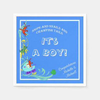 Serviettes Jetables Cute Crawfish Cajun Baby Boy