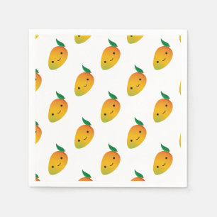 Serviettes Jetables Cute Kawaii Mango souriant