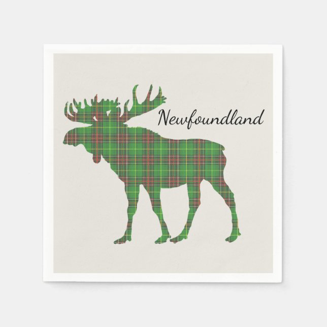 Serviettes Jetables Cute Tartan orignal Papier de Terre-Neuve (Devant)