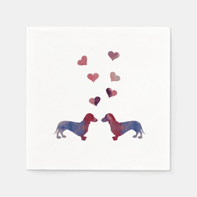Serviettes Jetables Dachshunds (Devant)