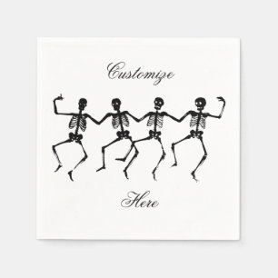 Serviettes Jetables Dancing Skeletos Halloween Thunder_Cove