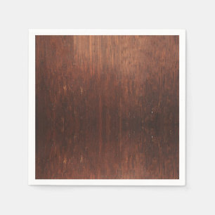 Serviettes Jetables Dark Brown Faux Wood