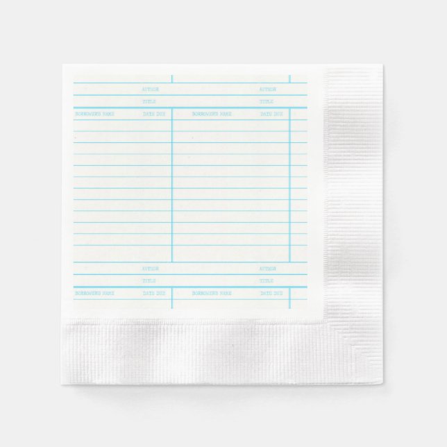 Serviettes Jetables Date d'échéance du livre de bibliothèque rétrotro (Devant)