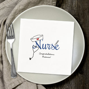 Serviettes Jetables Décor BSN RN LPN de dîner d'obtention du diplôm