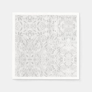 Serviettes Jetables Dentelle blanche tombante