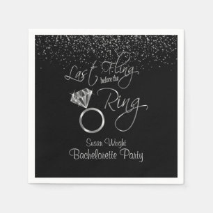 Serviettes Jetables Dernier Fling avant la ceinture Bachelorette - Arg