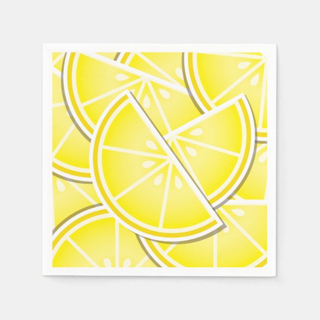 Serviettes Jetables Des coins de citron funky ! (Devant)
