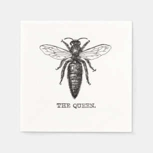 Serviettes Jetables Dessin classique de l'illustration de Queen Bee