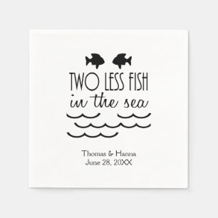 Serviettes Jetables Deux poissons de moins dans le Mariage marin