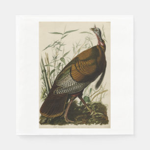 Serviettes Jetables Dinde de Thanksgiving John James Audubon
