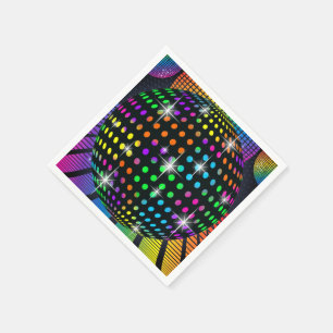 Serviettes Jetables Disco Party