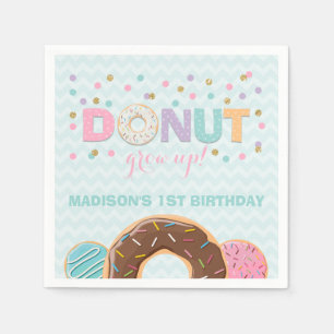 Serviettes Jetables Donut Anniversaire Napkin Donut Croissance Party