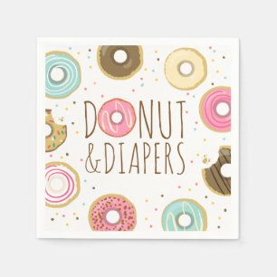 Serviettes Jetables Donut et couches Papier Napkin Bébé saupoudrer