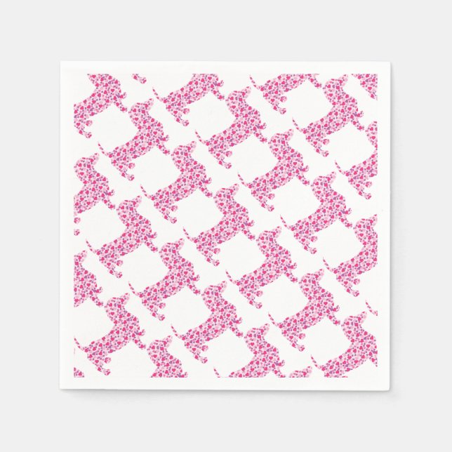 Serviettes Jetables DOXIE-Coeurs (Devant)