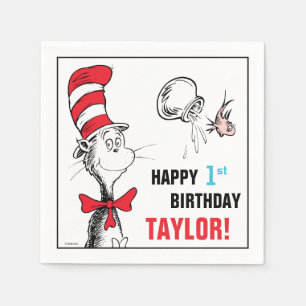 Serviettes Jetables Dr. Seuss Le Chat Chapeauté Anniversaire