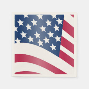 SERVIETTES JETABLES DRAPEAU AMÉRICAIN