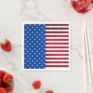 Serviettes Jetables Drapeau américain Stars and Stripes par Shirley Ta