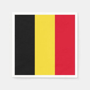 Serviettes Jetables Drapeau belge
