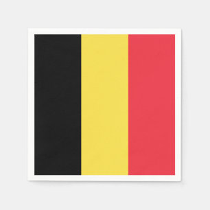 Serviettes Jetables Drapeau belge patriotique