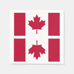Serviettes Jetables Drapeau canadien Napkin