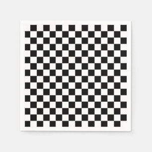 Serviettes Jetables Drapeau Checkered