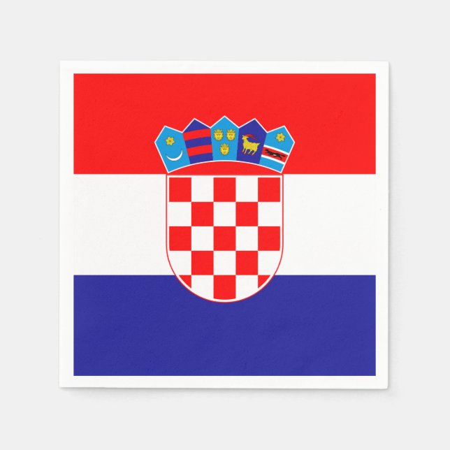 Serviettes Jetables Drapeau de Croatie Papier serviettes (Devant)